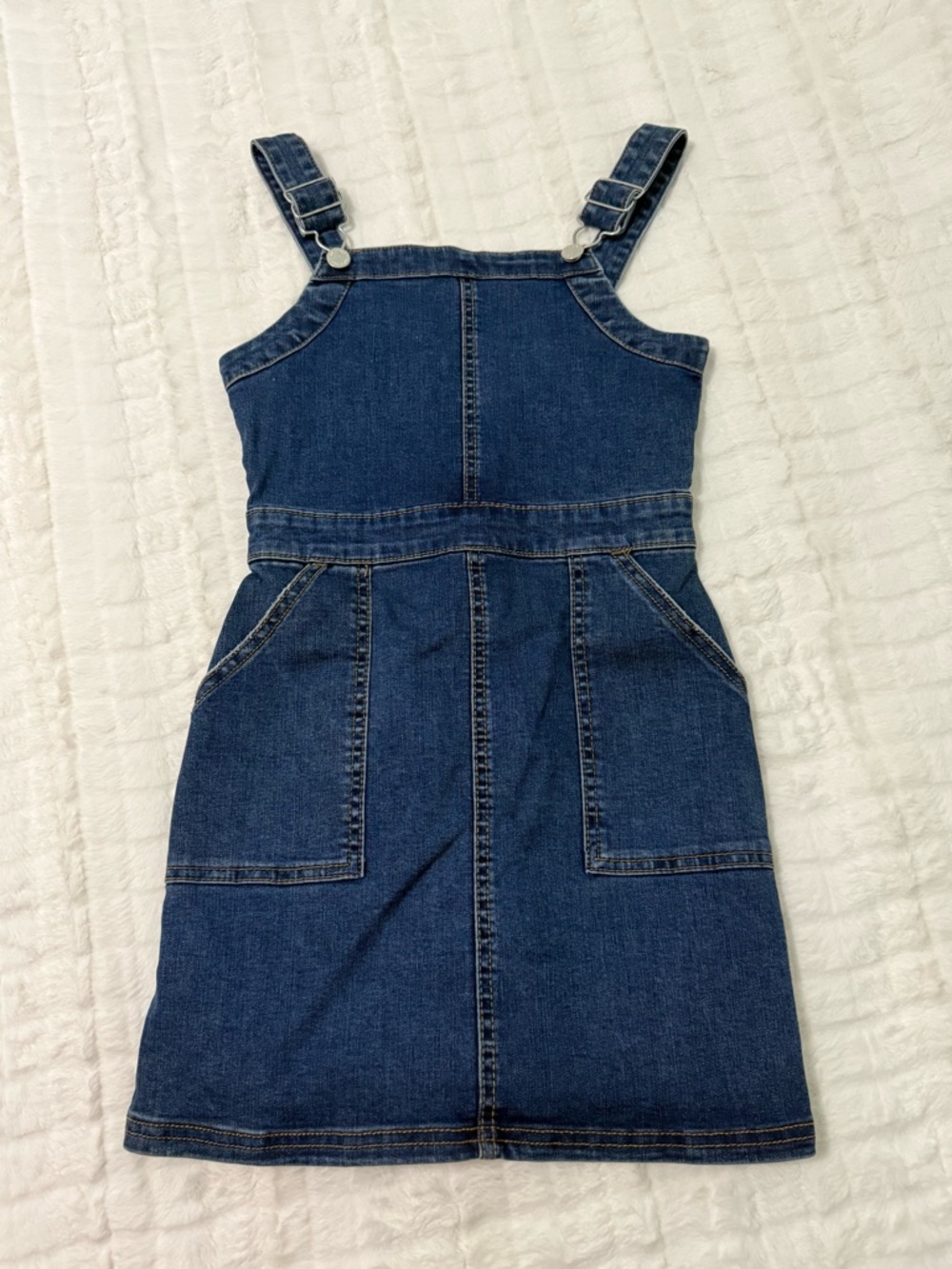 art class blue denim pinafore/jumper dress girls sz 7/8